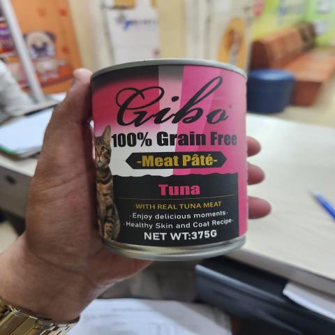 Gibo Wet cat food with Tuna meat pate can 375g