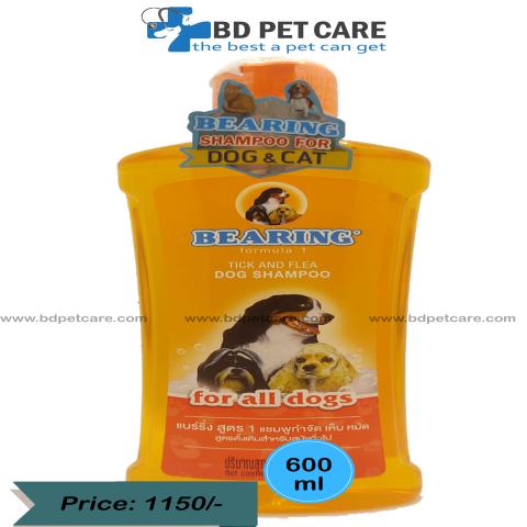Bearing Dog shampoo- For all dogs (Tick and Flea) 600ml
