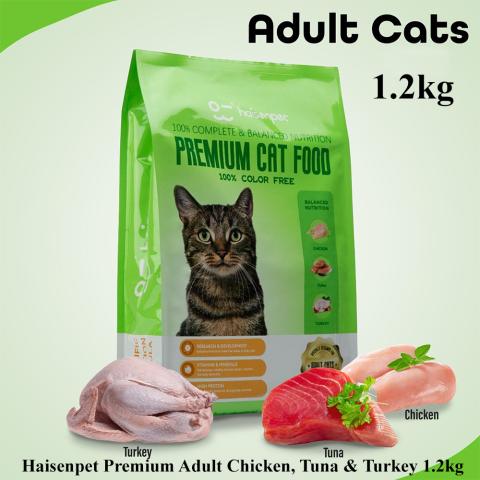 Haisenpet Premium Adult Chicken, Tuna & Turkey 1.2kg