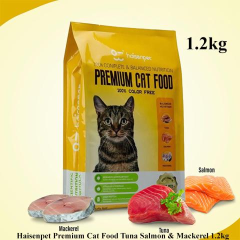 Haisenpet Premium Cat Food Tuna Salmon & Mackerel 1.2kg