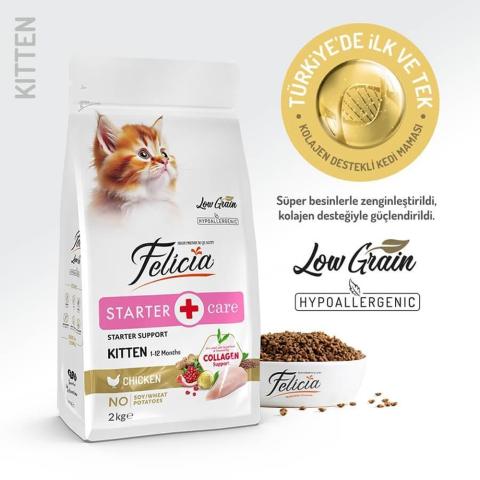 Felicia Starter Care Kitten Hypoallergenic Chicken Cat Dry Food 2kg