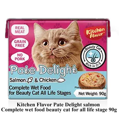 Kitchen Flavor Pate Delight salmon Complete wet food beauty cat for all life stage 90g