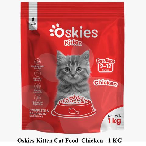 Oskies Kitten Cat Food  Chicken - 1 KG