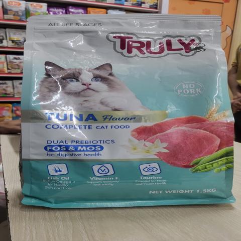 Truly All Life Stage Dry Cat Food Tuna Flavor 1.5 Kg (500 gm Pack Free)
