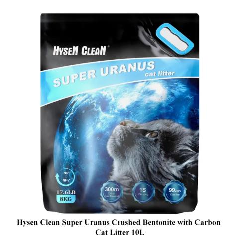 Hysen Clean Super Uranus Crushed Bentonite with Carbon Cat litter 10L