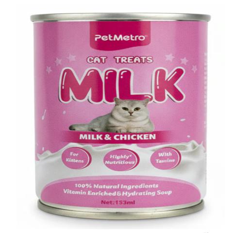 PetMetro Milk Cat Treat Milk & Chicken 155ml