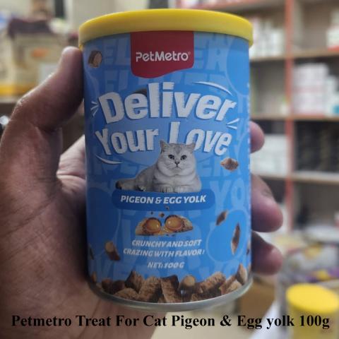 Petmetro Treat For Cat Pigeon & Egg yolk 100g