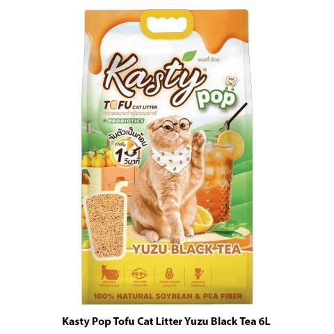Kasty Pop Tofu Cat Litter Yuzu Black Tea 6L
