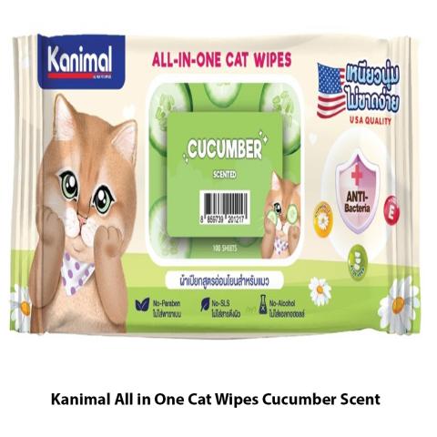Kanimal All in One Cat Wipes Cucumber Scent