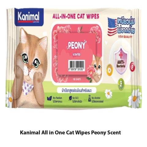 Kanimal All in One Cat Wipes Peony Scent