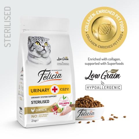 Felicia Low Grain Urinary Care Sterilised Cat Food Chicken 2kg